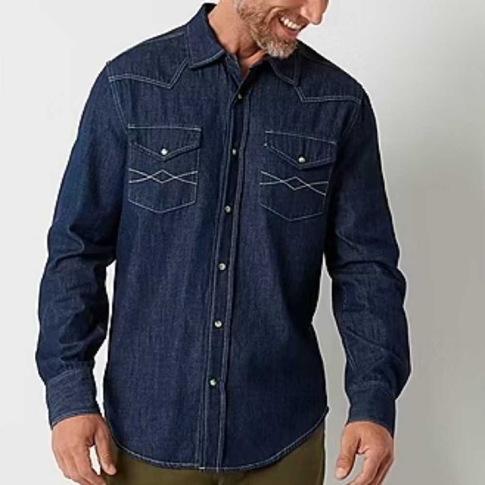 Frye and Co. Denim Western Shirt, size XL